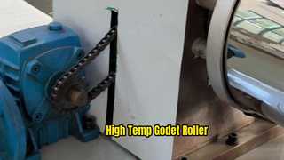 Produzione di fibre ad alta temperatura con rullo Godet