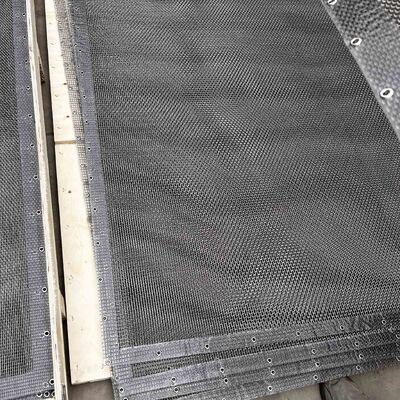 Industrial Wire Grommet Screen with PU Edge Reinforcement 46-76.4% Open Area SS304/316 for Mineral Processing