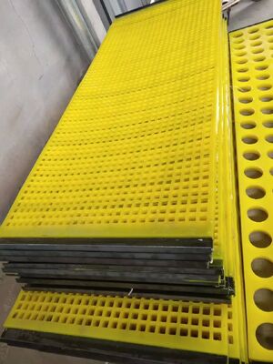 Slot 0.3x12 Polyurethane Screen Mesh with Steel Frame for High Wear Resistance in Quarrying Limestone