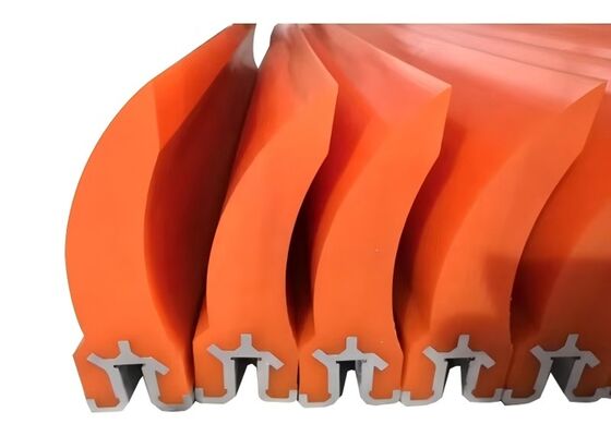 Polyurethane Conveyor Belt Scraper Red Blade Impact Resistant Mining Wear Part