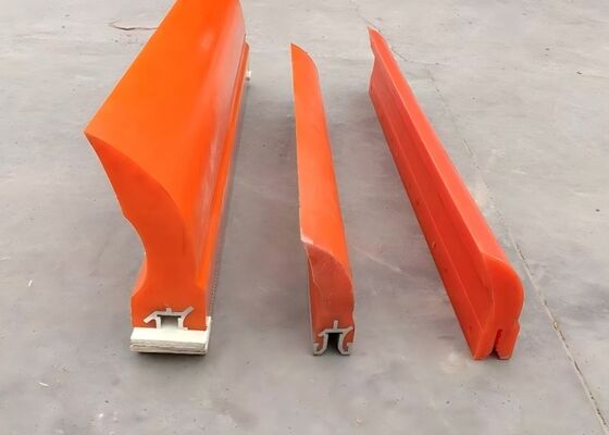 Polyurethane Conveyor Cleaner Blade Black Color High Efficiency Bulk Material Conveyor