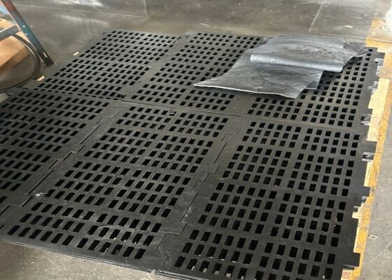 Industrial Mining Rubber Deck Panel with Custom Apertures