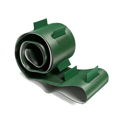 Cintura trasportatrice in PVC a profilato verde con spinta
