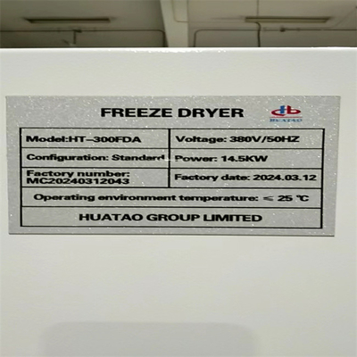 3m2 Capacità 60kg/ lotto Oli di silicone Freeze Dryer Aria di raffreddamento