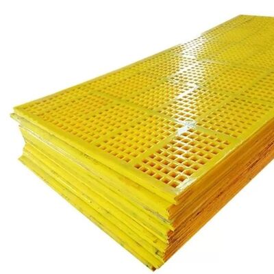 30 mm di spessore Polyurethane Tensione Screen Mat per l'estrazione mineraria con 1,5 mm di diametro del filo e alta resistenza all'usura