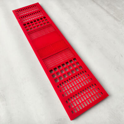 30 mm Polyurethane rosso Mat di schermo a tensione per miniere con alta resistenza all'usura