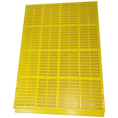 30 mm di spessore Polyurethane giallo Mat Screen con 2 mm di maglia di filo per alta resistenza all'usura in miniera