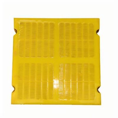 Tappetino per vaglio in poliuretano spesso 30 mm con elevata resistenza all'usura e aperture autopulenti per vagliatura della bauxite