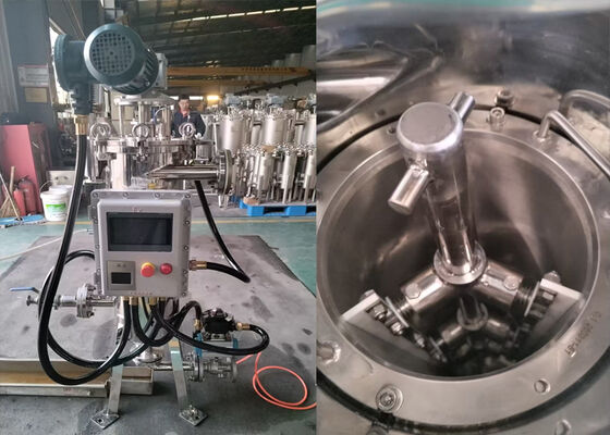 Filtro industriale di auto-pulizia per soluzioni di trattamento cosmetico