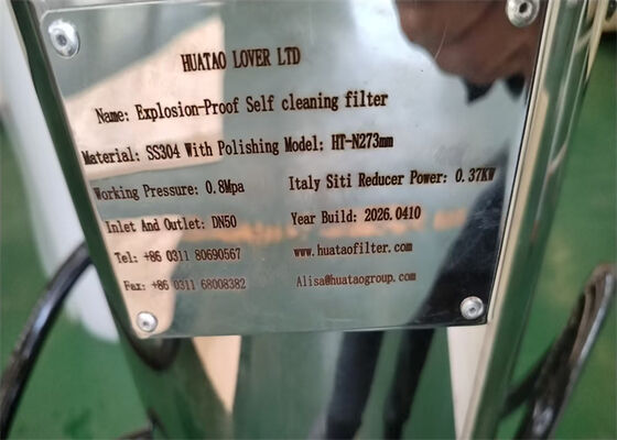 Alloggiamento del filtro autopulente con raschiatore interno automatico SS304 per l'industria alimentare