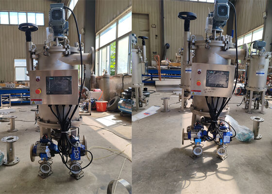 Filtro autopulente raschiatore esterno per filtrazione di liquidi altamente viscosi