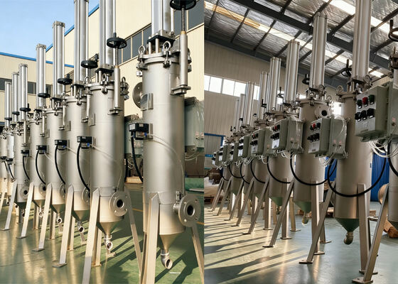 Alloggiamento del filtro autopulente automatico con raschiamento pneumatico