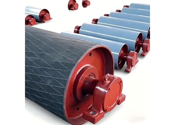 Convogliatore a disco di gomma per la movimentazione di materiali sfusi
