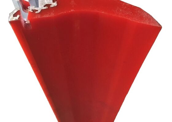 Polyurethane Belt Cleaner Scraper secondario Blu PU Blade Conveyor resistente all'usura