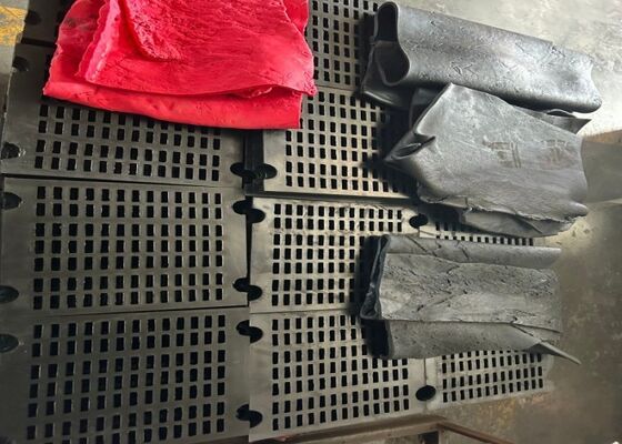 Piano di vagliatura in gomma per la separazione delle particelle fini per l'industria mineraria