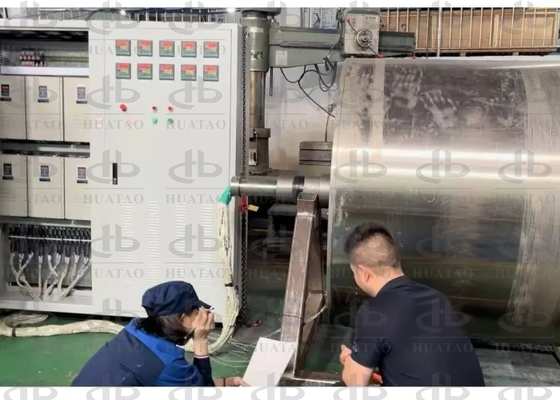 Rullo riscaldante a induzione con diffusione uniforme del calore su tutta la lunghezza per parti in litio e pressa a caldo in tessuto non tessuto