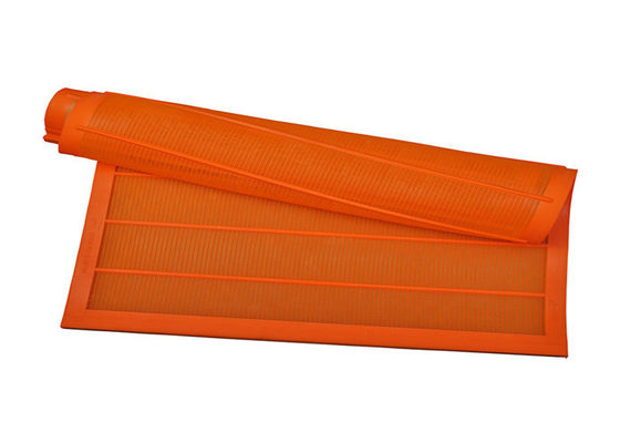 Rete fine in poliuretano arancione 700mm x 1040mm con larghezza foro 0,075mm-1,5mm e durata 6-12 mesi per cava
