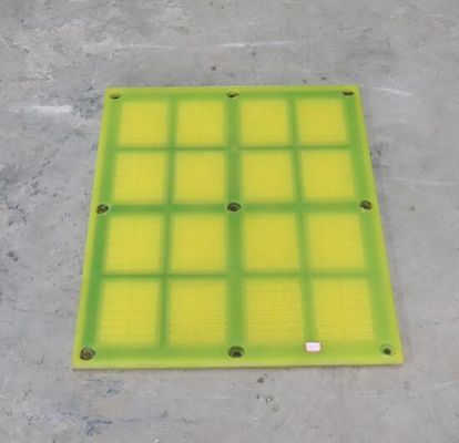 Pannello di disidratazione in rete vibrante in poliuretano per il riciclo di sabbia fine con dimensioni 305x305mm e apertura 0,125mm