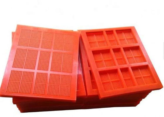 Pannello di schermo di depurazione del poliuretano con telaio in acciaio e superficie in poliuretano, spessore 30 mm-50 mm, larghezza di foro 0,1 mm-2,5 mm