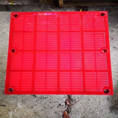 Equipaggiamento minerario pannello di schermo di deidratazione in poliuretano con apertura a fessura di 0,1 mm e telaio in acciaio rinforzato in dimensioni 305x305 mm