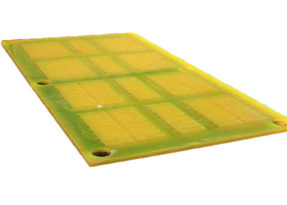 Rete di disidratazione in poliuretano con telaio in acciaio e superficie in poliuretano per vaglio vibrante per sabbia con larghezza foro da 0,125 mm a 2,5 mm e aperture autopulenti
