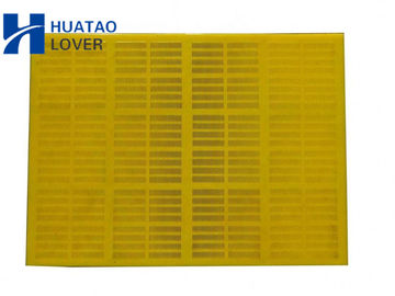 Lo schermo giallo del poliuretano dell'apertura di 0.125mm riveste i media di pannelli modulari per la sabbia del ritrovamento