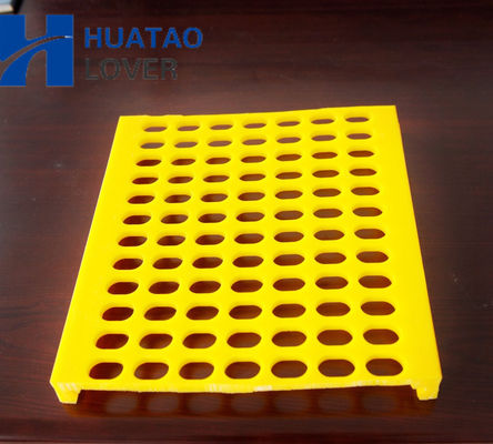 Rete di vaglio vibrante per lavaggio carbone in poliuretano di alta qualità giallo con apertura 3x10mm