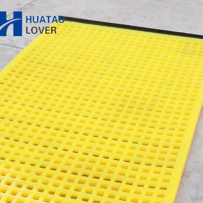 40 mm di spessore Apertura quadrata Polyurethane Screen Mat con telaio in acciaio incorporato per l'estrazione mineraria