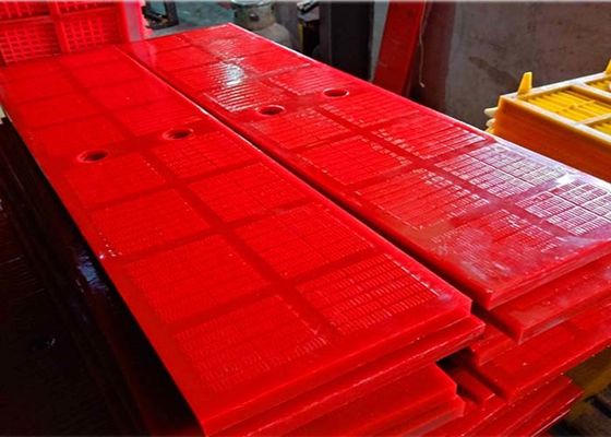 Pannello di drenaggio in poliuretano rosso con apertura da 0,125 mm e connessione a chiodo a rosa